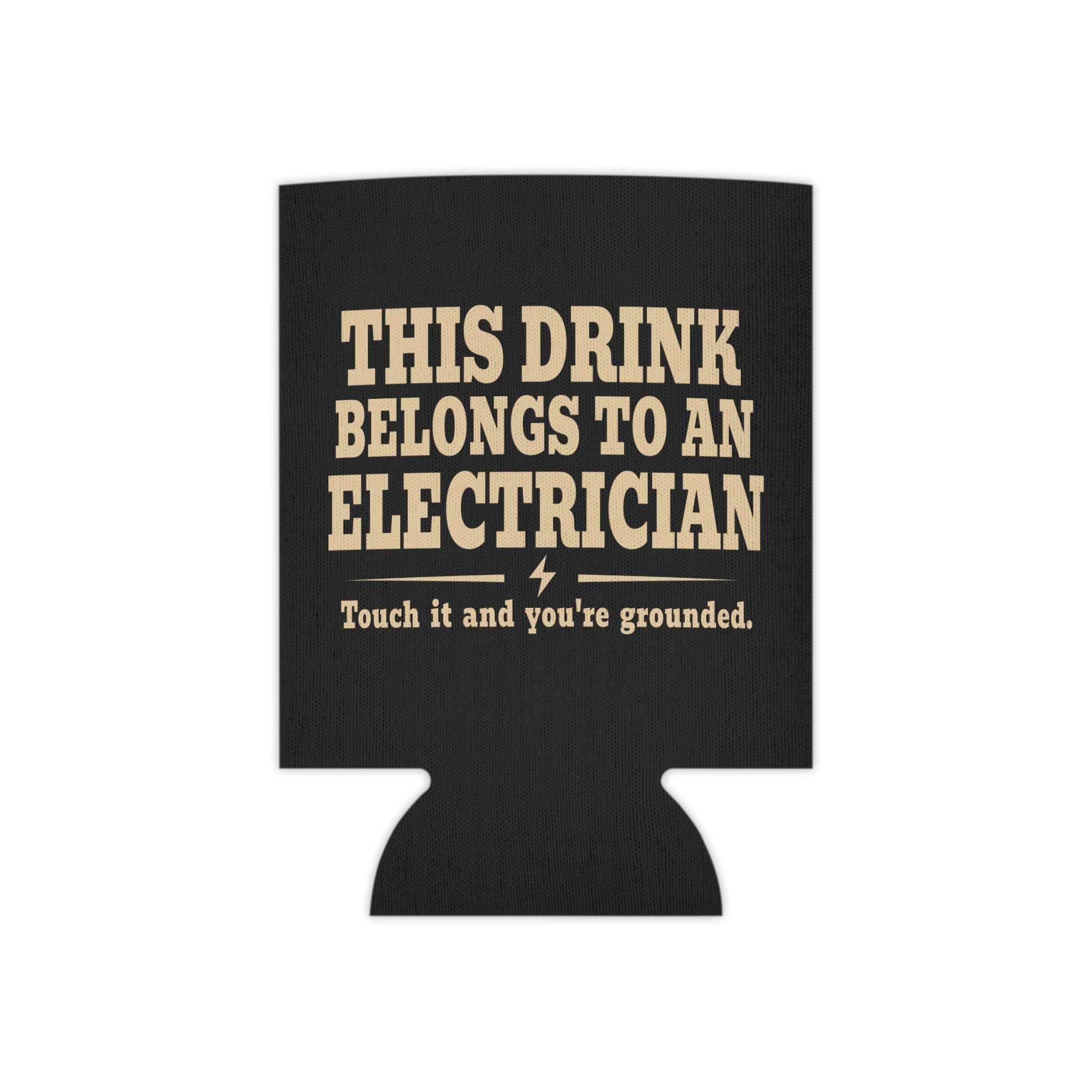 Black electrician can cooler shown from the front