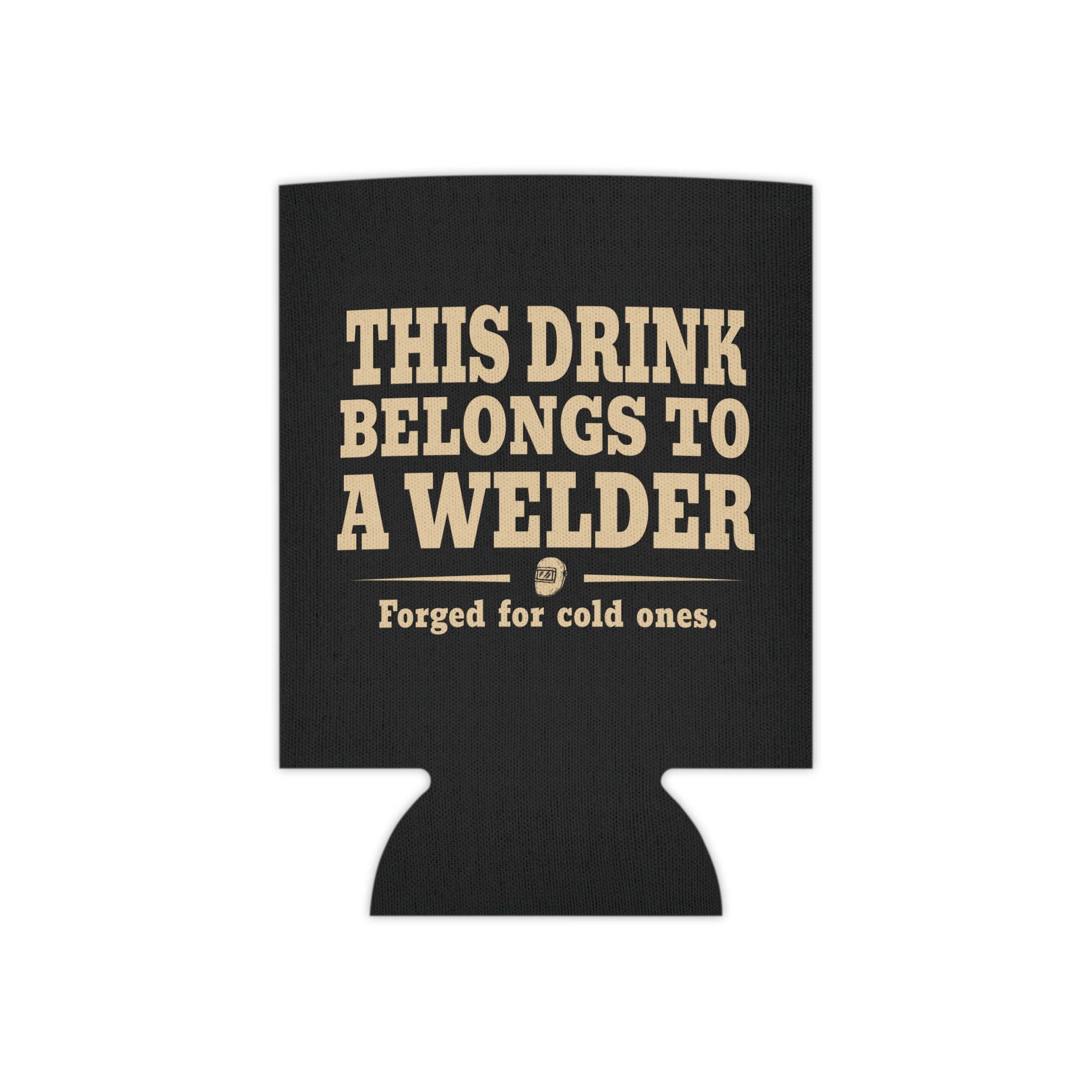 Black welder can cooler shown from the front